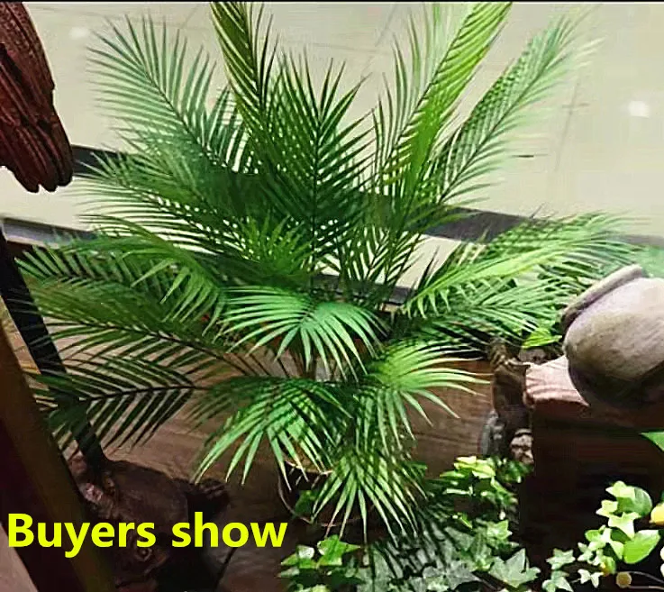 75CM-125CM Artificial Large Rare Palm Tree Green Realistic Tropical Plants Indoor Plastic Hotel Office Home Decor Accessories