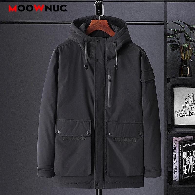 Inverno moda masculina parkas blusão jaqueta casual grosso clássico à prova de vento manga longa 2021 novo masculino negócio hombre