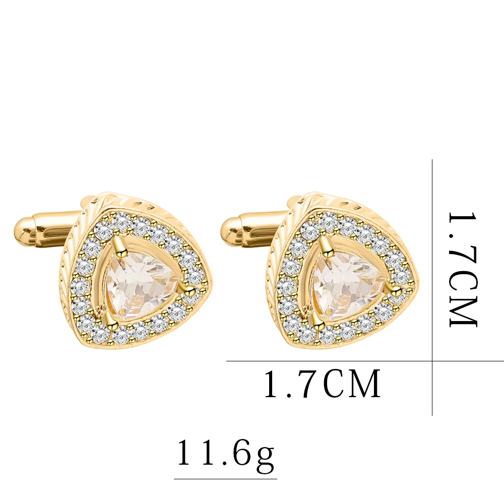 Luxury Zircon Crystal Cufflinks for Mens Women Shirt Touch Heart Lawyers Cuff Links Arm Button Gemelos Shirt Clip Button Gifts