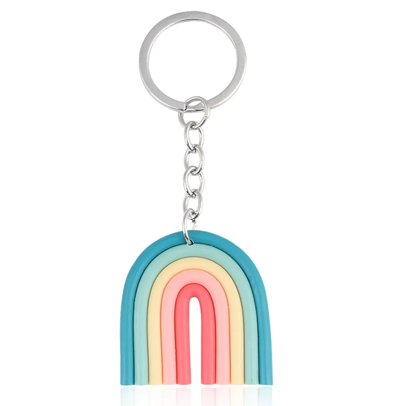 Borse a tracolla per bambine a forma di cuore, con motivo arcobaleno, borsa a tracolla piccola principessa, colore blu