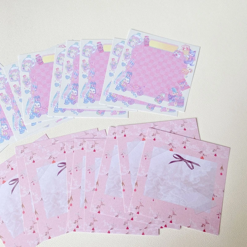 

Блокнот для заметок Kawaii, 20 листов, с бантом, кролик, для девочек, дневник, самодельные декоративные Стикеры для заметок, школьный блокнот, канцелярские принадлежности, бумага для заметок