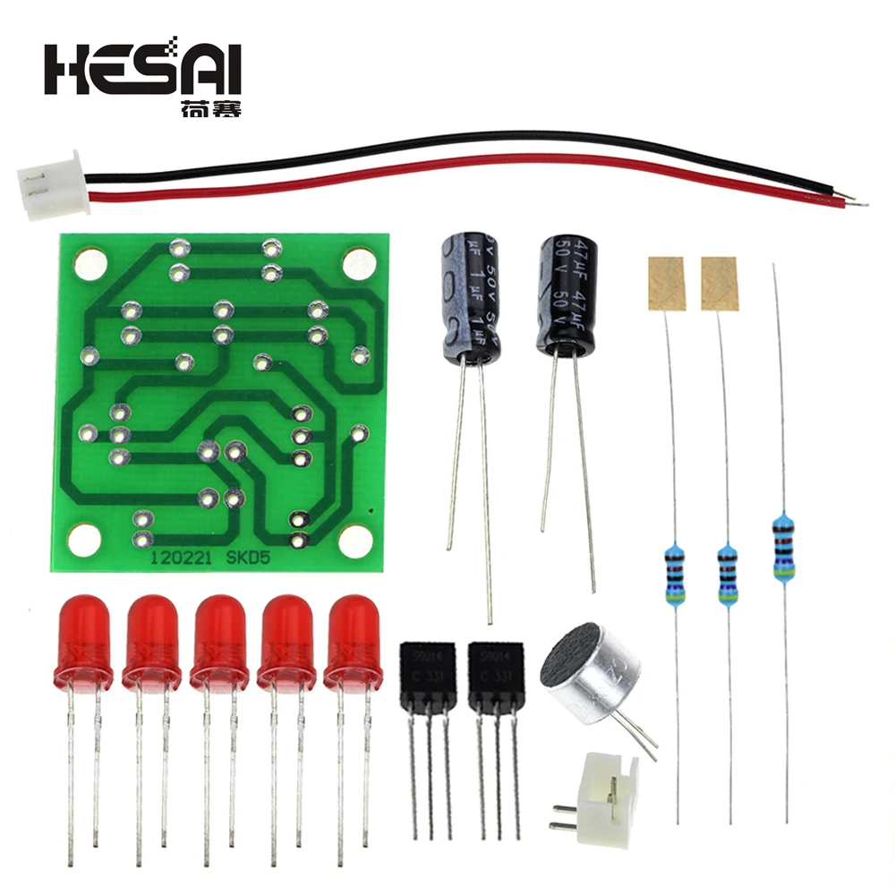 

Voice Control LED Melody Light DIY Kits Production Suite Small Electronic Learning Electronic Kits