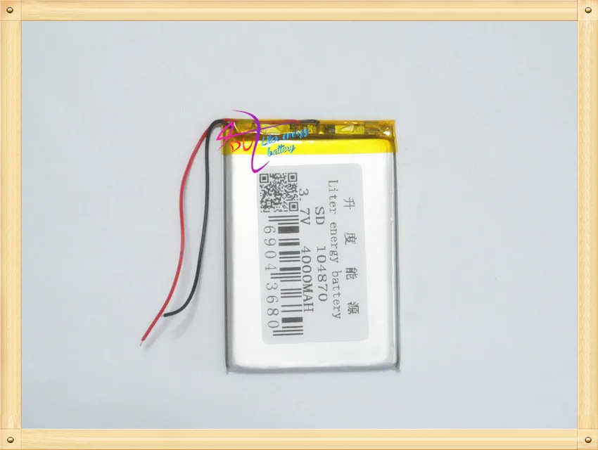 Batería recargable de polímero de litio 104870 de 3,7 V 4000MAH batería de energía móvil DVD 105070 recargable de celda de Li-ion