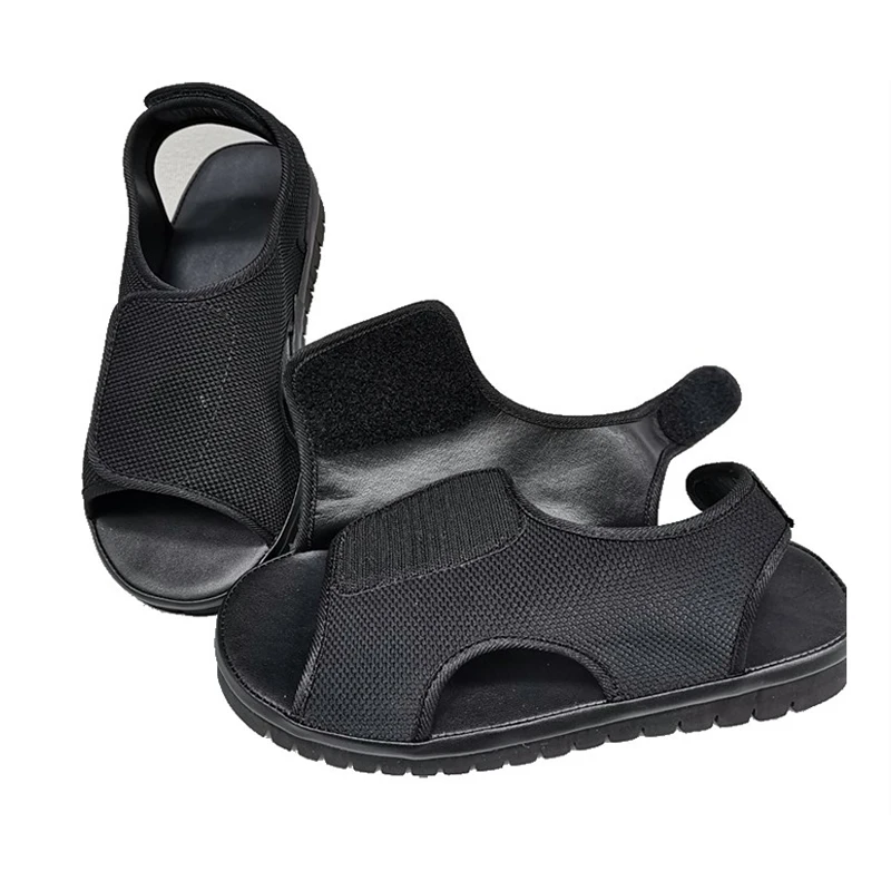 Diabetes Gezwollen Schoenen Plus Brede Vet Zomer Mannen En Vrouwen Sandalen Gewond Voeten Vervorming Verstelbare Hallux Valgus Slippers