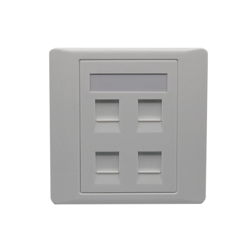 Gniazdo rj45 xintylink modułowe 4 porty rj11 cat5e cat6 biały Keystone pc panel ścienny beznarzędziowy panel linii telefonicznej 86mm — zdjęcie 2