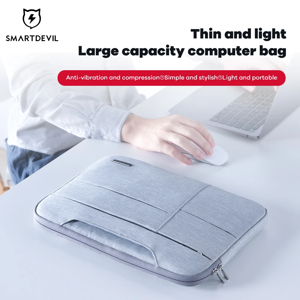 SmartDevil Laptop Bag for Apple Macbook Business Lenovo Pro Notebook 13.3 14 15.6-inch Large-capacity Protective Full Cover Bag