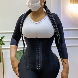 Le donne spingono verso l'alto dopo il parto senza cuciture Shapewear per tutto il corpo che dimagrisce Fajas Colombianas forniture per chirurgia Post-operatoria BBL ad alta compressione