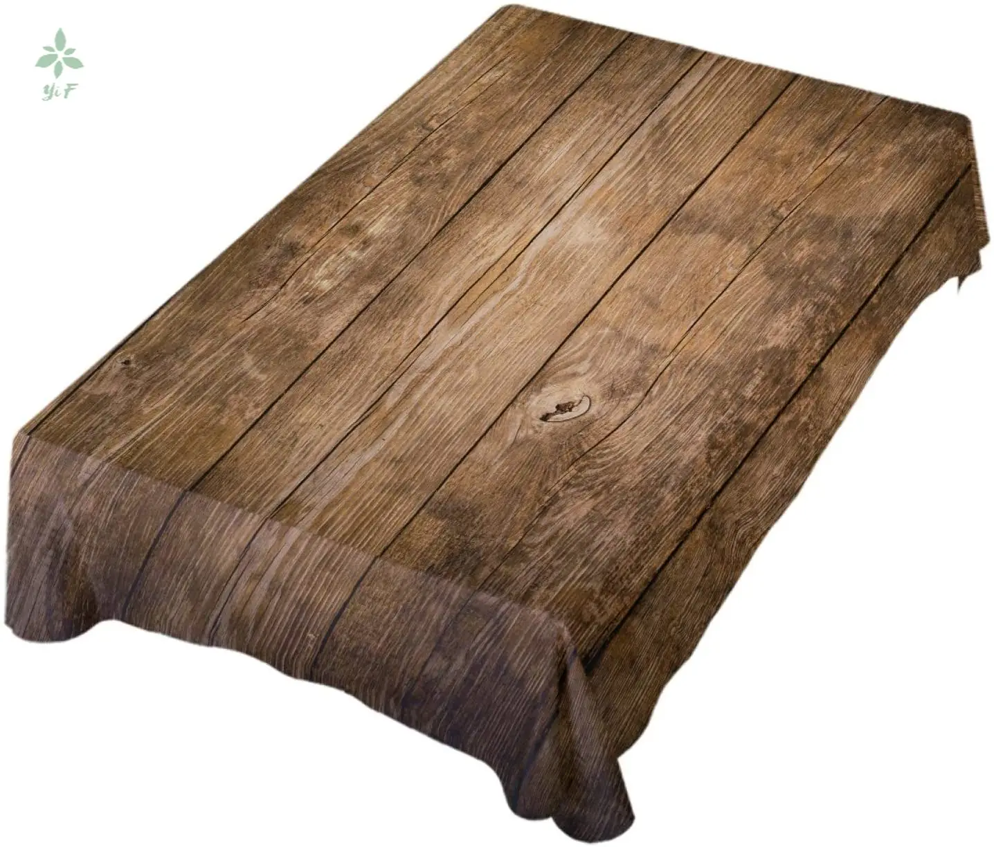 Rustic Wood Planks Retro Grain Rectangle Tablecloth