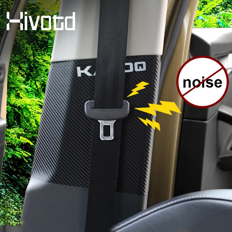 Safety Belt Anti-Collision Stickers Car Sticker Interior Decoration Film Protective Pads For Skoda Karoq 2023 2024 Accessories