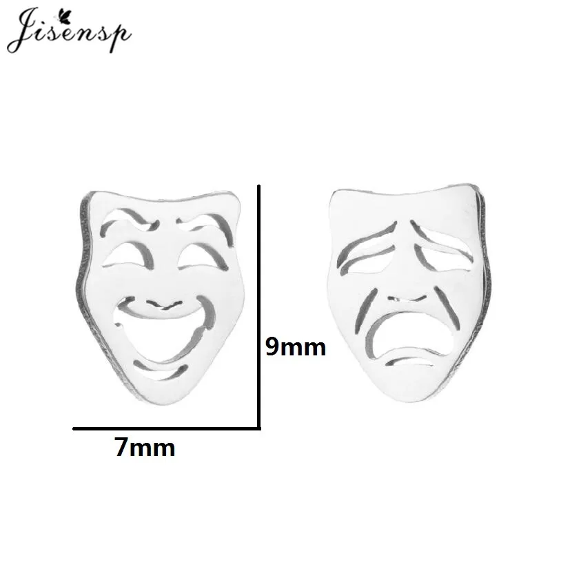 Lovely Stainless Steel Funny Face Stud Earrings for Women Trendy Jewelry Cartoon ET Alien Earings 2024 Girls Birthday Gifts