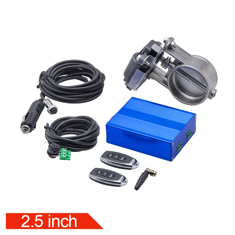 

2'' 2.25'' 2.5'' 2.75'' 3'' 3.5'' Stainless Steel Electric Exhaust Valve With Fine-tunable Remote Control Electronic Switch Kit