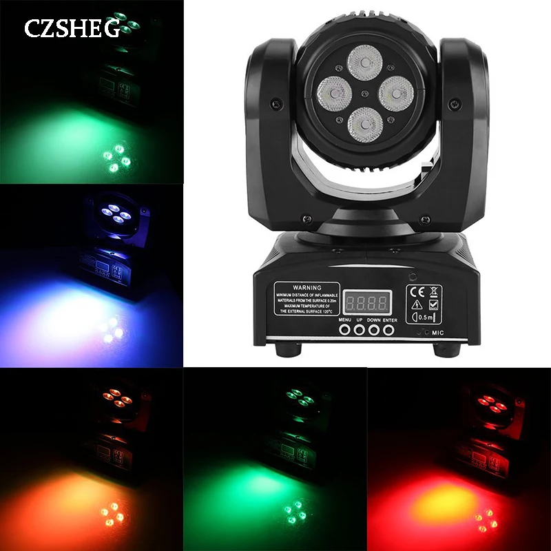 

LED Beam Wash Double Sides 4x10W+1x10W RGBW DMX Infinite Rotating Moving Head Lighting For Home Disco Party Concert Productions