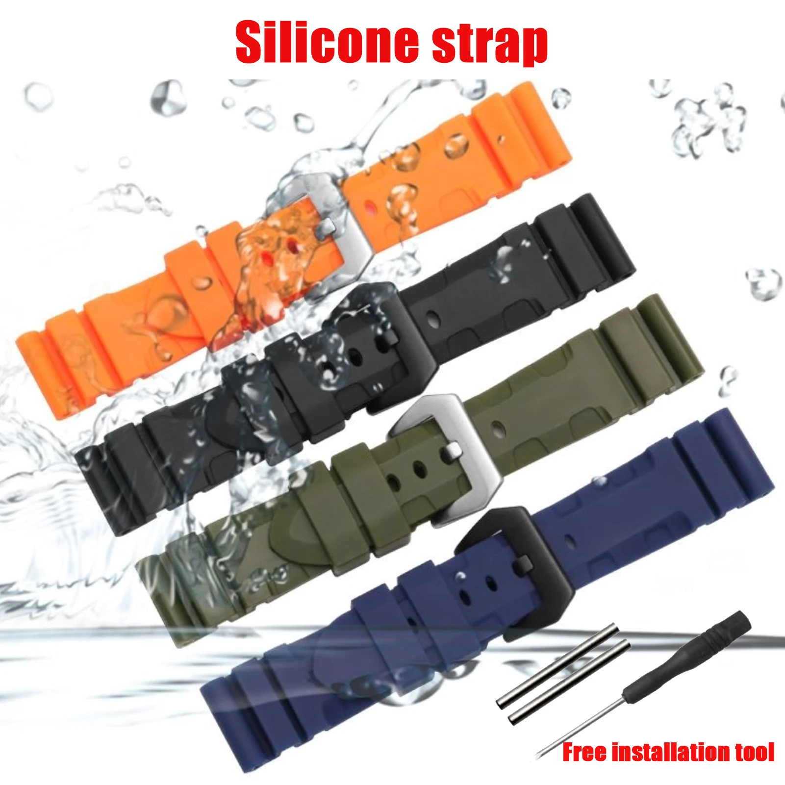 Watch Accessories for Panerai PAM111 441 Silicone Watch Strap Strap Case Men and Women Bracelet