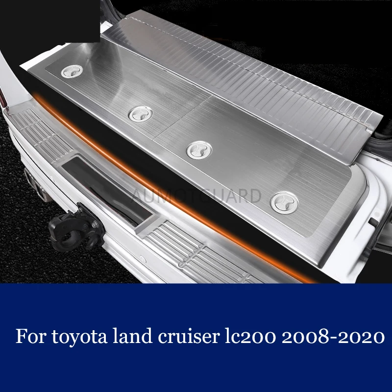 

Threshold Article Welcome Pedal Rear Guard Tailgate Decoration Bright Strip Car Styling For Toyota Land Cruiser Lc200 2008-2020