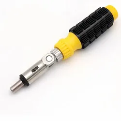 0-180 Degree Angles Adjustable Magnetic Ratchet Screwdriver 6.35mm 1/4 Inch Inside Hexagon Interface Screwdriver