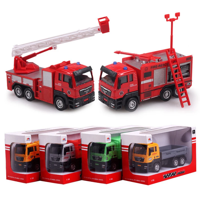 NEW  carrier vehicle garbage truck agitator truck fire fighting truck  car transport vehicle model toy gift for boy children