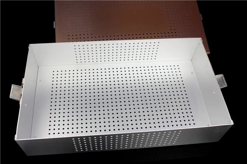 

Aluminum alloy medical disinfection box high temperature pressure sterilization storage box surgical instrument flat large case