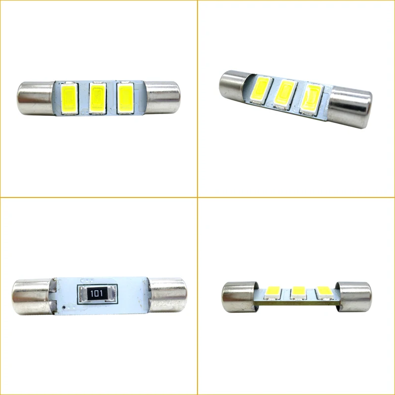2pcs 28mm 29mm 3SMD 5630 Wedge LED Bulb C10W C5W Festoon Mirror Dome Reading Door Number Lamp white red yellow green blue