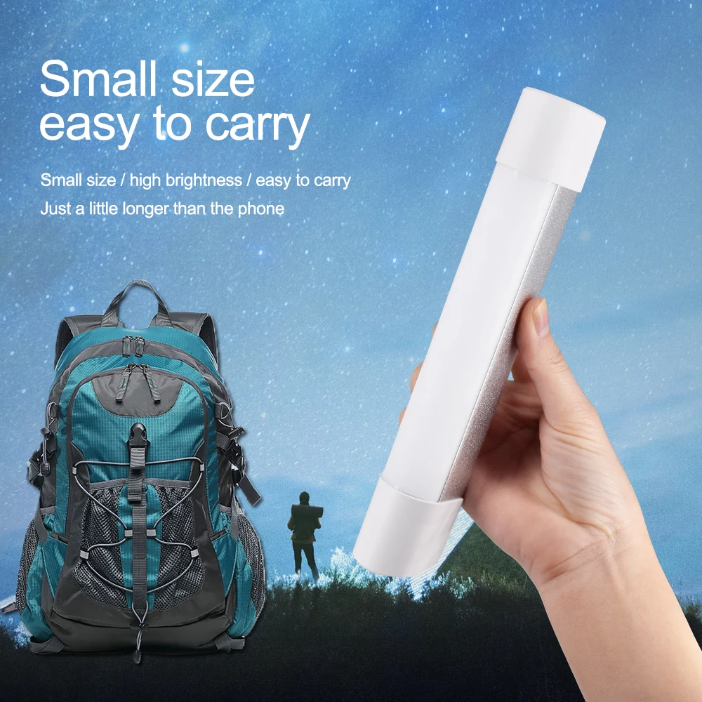 PALO-Luz LED portátil de emergencia para exteriores, linterna de mesa recargable, brillo ajustable, carga USB, modo SOS