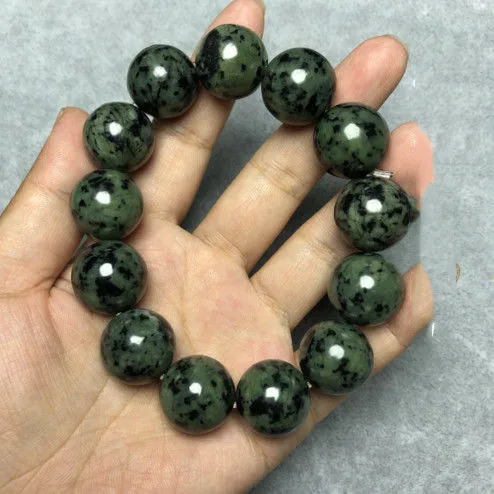 Natural Tibetan Jade Medicine King Stone Bracelet Men's Single Circle Living Magnetic Health Care Jewelry