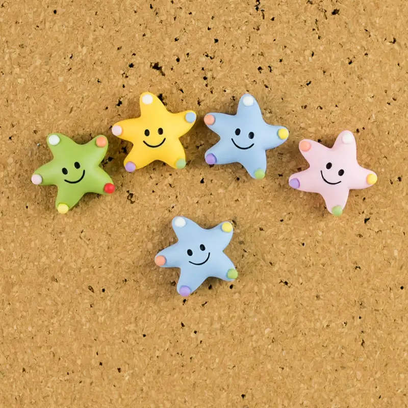 Imagem -04 - Polegar Thumbtack Board Pins Star Push Pins Desenho Foto Studs Parede Escritório Material Escolar 10 Pcs