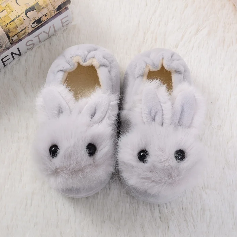 

Kids Slipper For Home Winter Boys Children Warm Cotton Shoes Girls Cute Anti Skid Comfortable Baby House Indoor Plush Floor Shoe