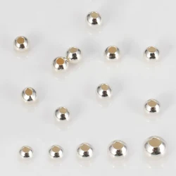 10-30pcs 2-5mm 100% Real 925 Sterling Silver Round Beads Spacer Beads Accessories for Bracelet Necklace Jewelry Making Findings