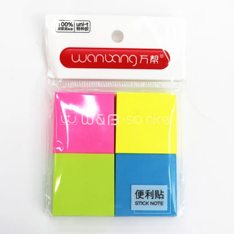 1Set Creative Convenient Sticker 4 Color Fluorescent Universal Stickers Stationery Child Gift Office&School Supplies Wholesale