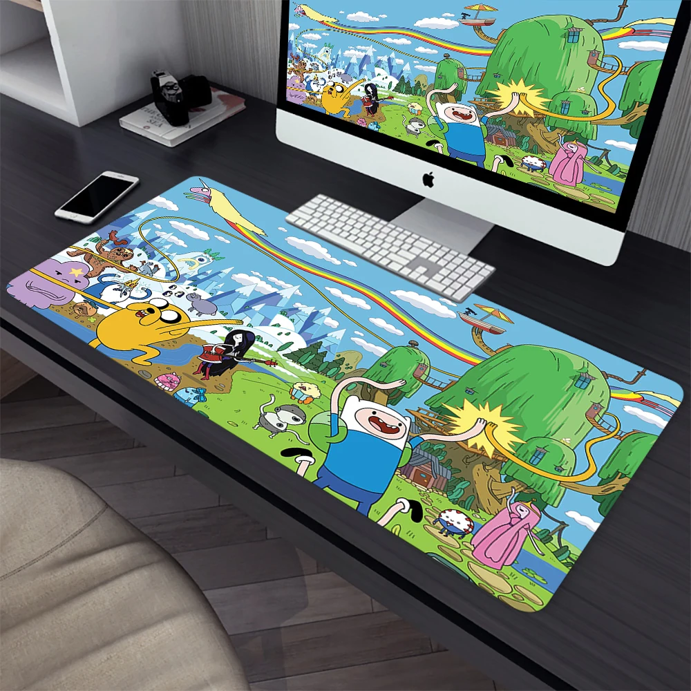 Adventure Time Large Gaming Mouse Pad Computer Mousepad Gamer Laptop Mouse Mat Office Mausepad XXL Carpet Keyboard Mat Desk Pad