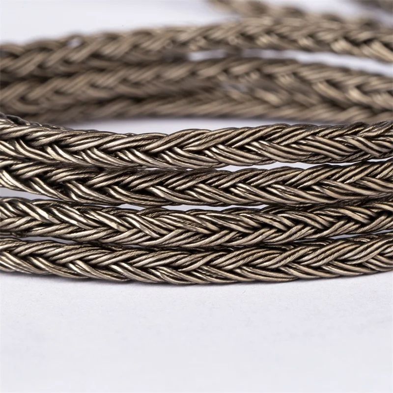 Kbear mostrar atualização 24 núcleo 5n ofc prata chapeado cabo 2.5mm/3,5mm/4.4mm fone de ouvido plug para kbear tri blon kz fone de ouvido iem cabo