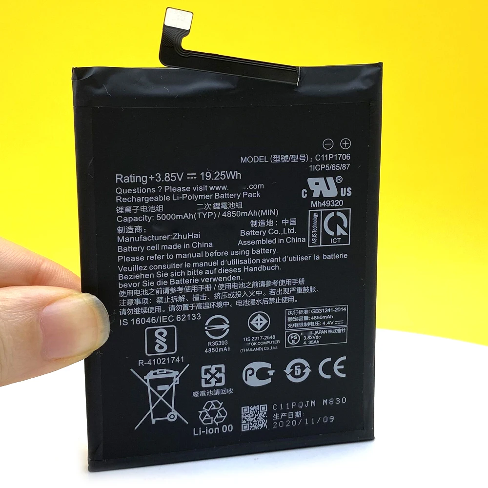 NEW 5000mAh C11P1706 Battery For Asus Zenfone Max Pro M1 6.0 Inch ZB601KL ZB602KL X00TDB X00TDE Mobile Phone + Tracing Number