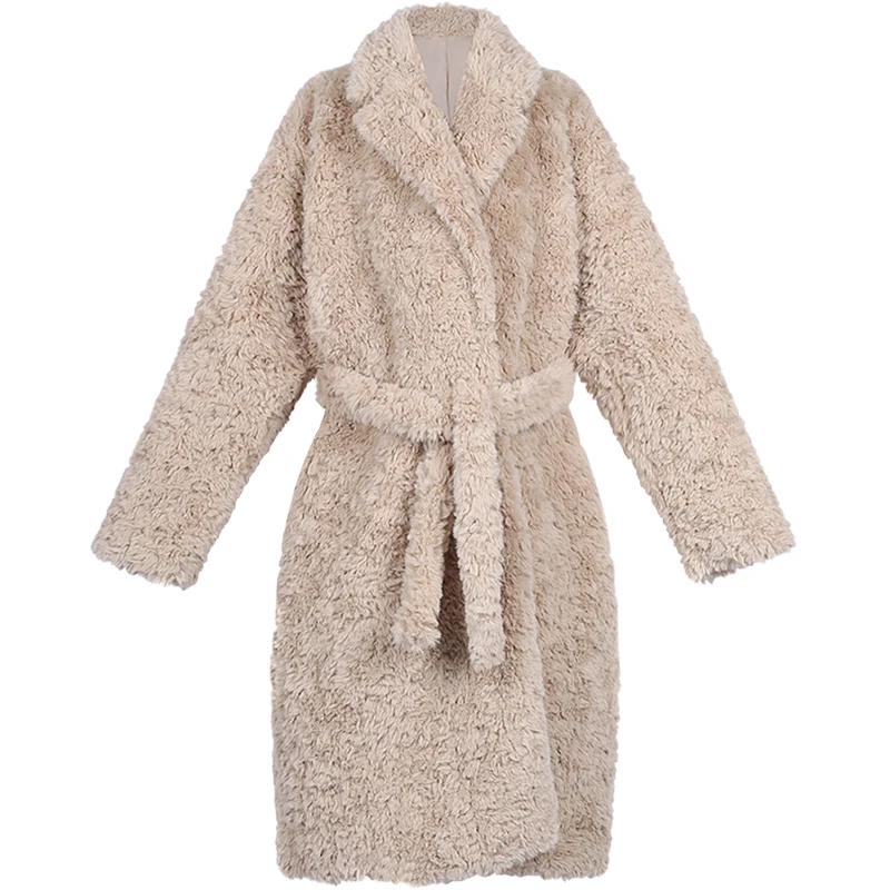 Xingaro inverno lungo oversize Shaggy Fuzzy caldo spesso soffice pelliccia sintetica cappotto donna fusciacche risvolto elegante moda coreana di