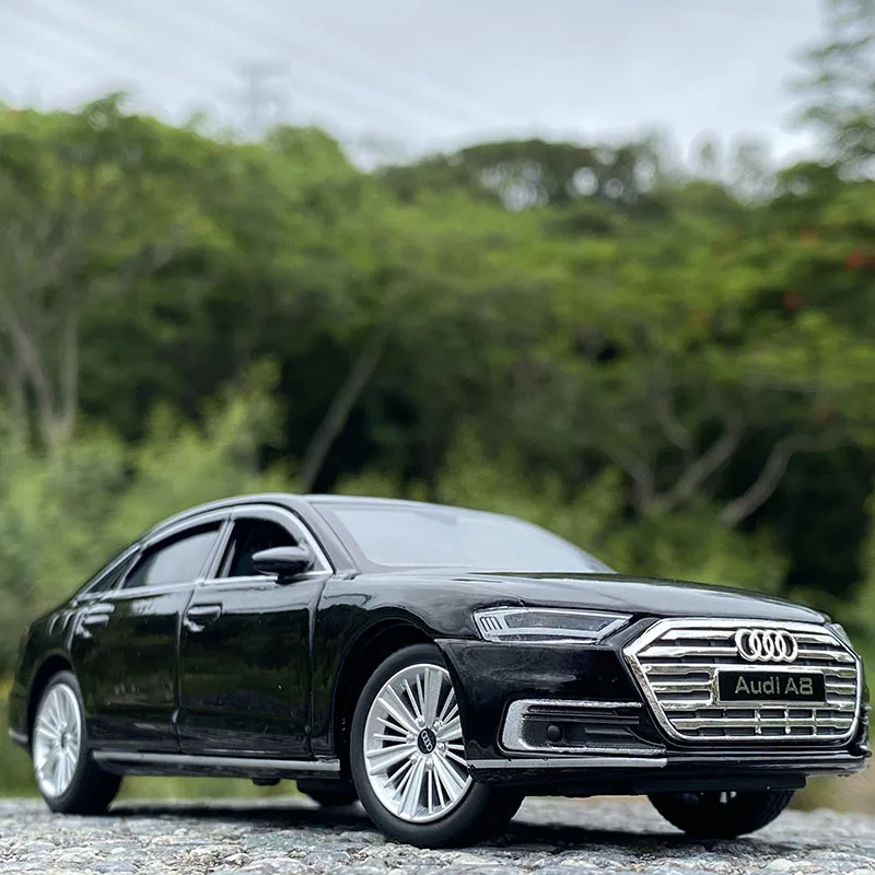 New 1:32 Audi A8 Alloy Diecast Car Model With Sound Light Collection Gift Toys For Children