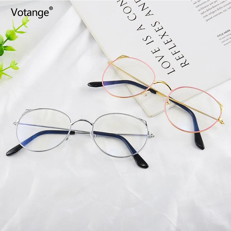 

Vintage Retro Anti Blue Light Myopia Glasses Frame Women Men Metal Optical Eyeglasses Frames Spectacles Cat Ear Eyewear E042