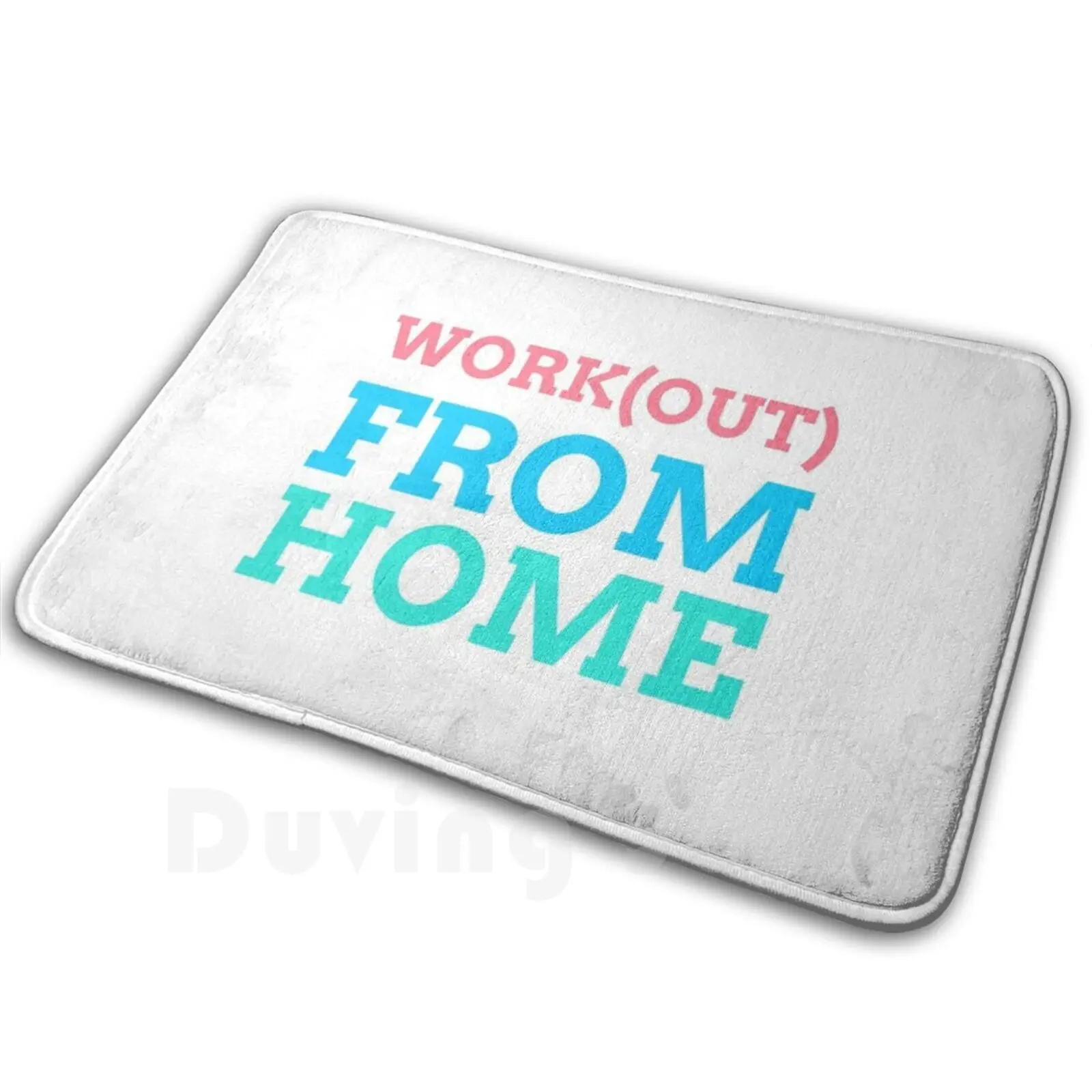 Work ( Out ) From Home Carpet Mat Rug Cushion Soft Workout Fitness Work From Home Wfh Exercise Gym Fitness Routine Gym