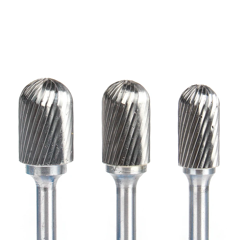 1 adet Tungsten karbür döner dosya aracı noktası çapak C topu burun 6mm 1/4 Shank kalıp taşlayıcı aşındırıcı araçlar matkap freze oyma Bit