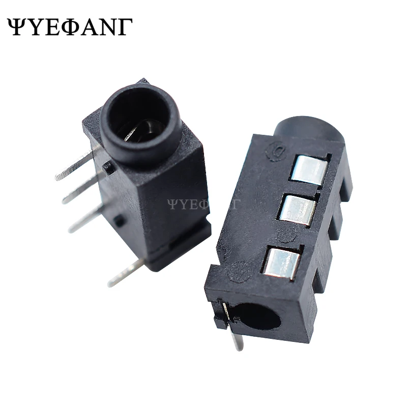 

10PCS 3.5mm Female Audio Connector 4 Pin DIP Headphone Jack Socket PJ-320A PJ320A Audio Interface Audio Jack Black