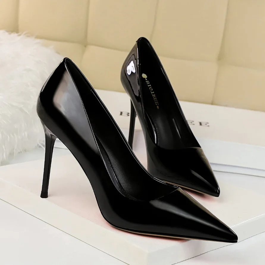BIGTREE Shoes Fashion Woman Pumps Patent Leather High Heels Stiletto Heels Occupation OL Office Shoes Sexy Heels Plus Size 43 view 4