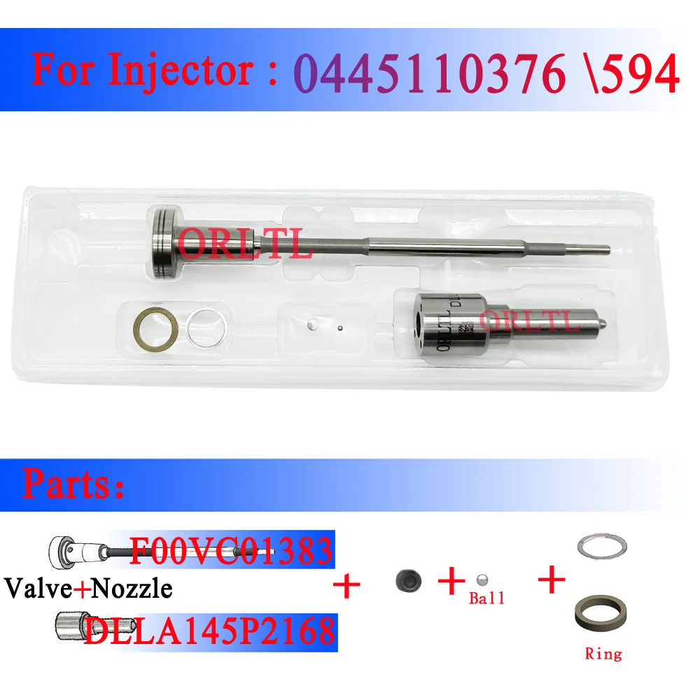 

DLLA145P2168 F00VC01383 diesel common rail injection repair kit Overhaul Kit F00RJ04101 for injector 0445110594