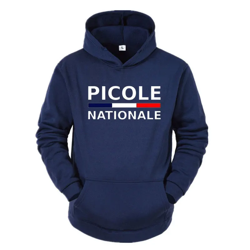 Picole Nationale Hoodie Kawaii 루스 코튼 심플 기발한 프린트 맨 가을 플러시 트렌디 루스 풀오버 솔리드 까마귀