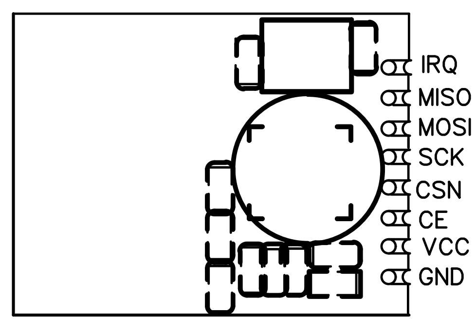 Transceptor YTX75 2,4 Ghz Sem Fio 2,4 Ghz Sem Fio RF 1,9 V a 3,6 V da fonte de alimentación (LORA/FSK/ASK/OOK) remoto