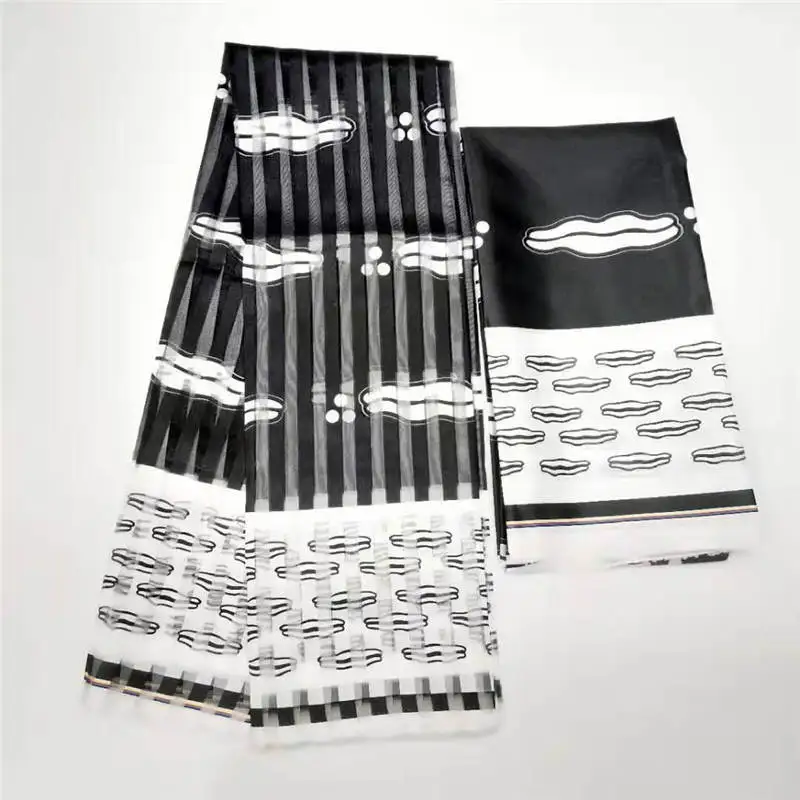 

Приблизительная атласная шелковая ткань в стиле Ганы с принтом органзы для пошива платья, 6 ярдов/комплект. 78103