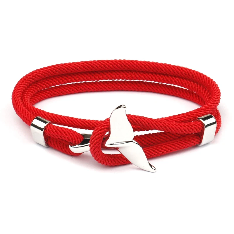 

NIUYITID Whale Tail Red Thread Bracelets For Women Ocean Style Charm Bracelet Jewelry Handmade Hand Accessories 20 Colors