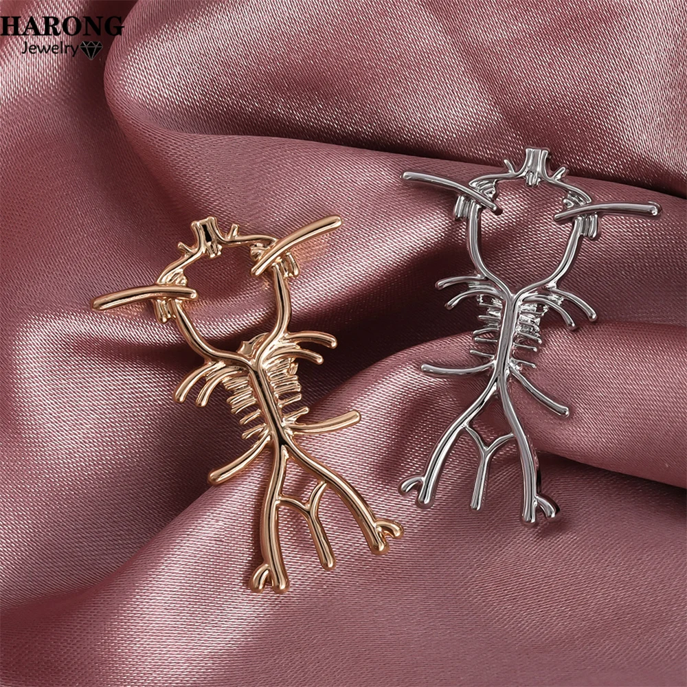 Harong Circle Of Willis Brooch Metal Enamel Pins Medical Jewelry Anatomy Cerebral Arterial Circle Pin Nurse Doctor Student Gift