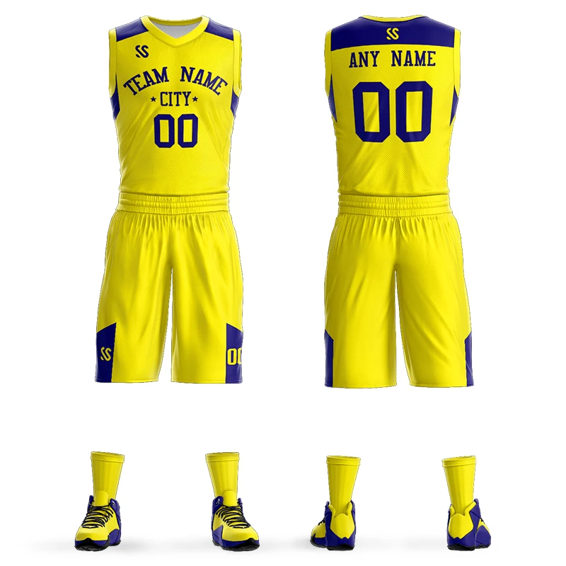 custom Men's Basketball Jerseys Printed Customizable Team Name Logo Sports Training Sleeveless Eco-friendly Tracksuits Male