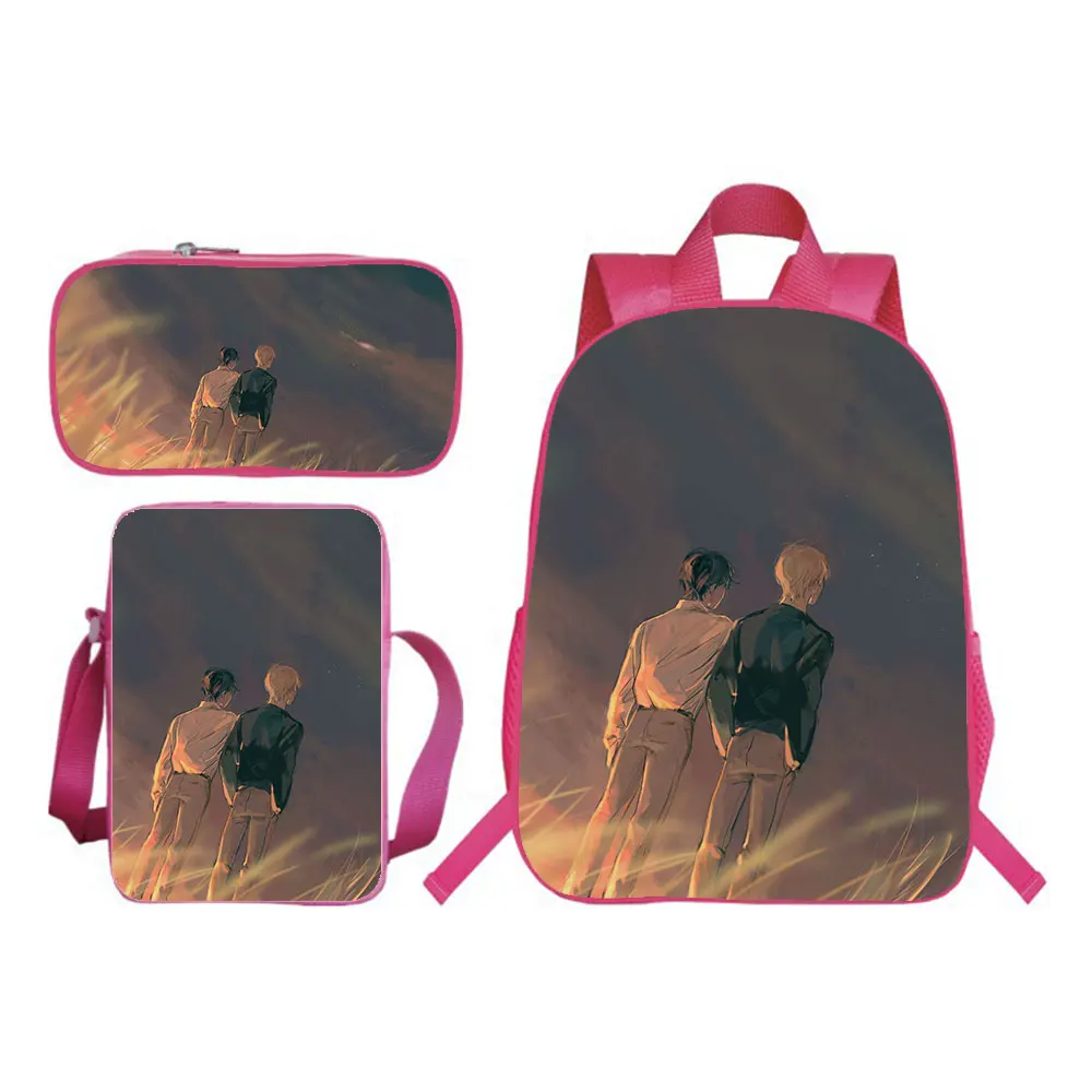 

Banana fish Backpack Functionary 3pcs Set Boys Girls School Bag Teens Bookbag Kids Rucksack Gift(backpack+shouder Bag+pen Bag)