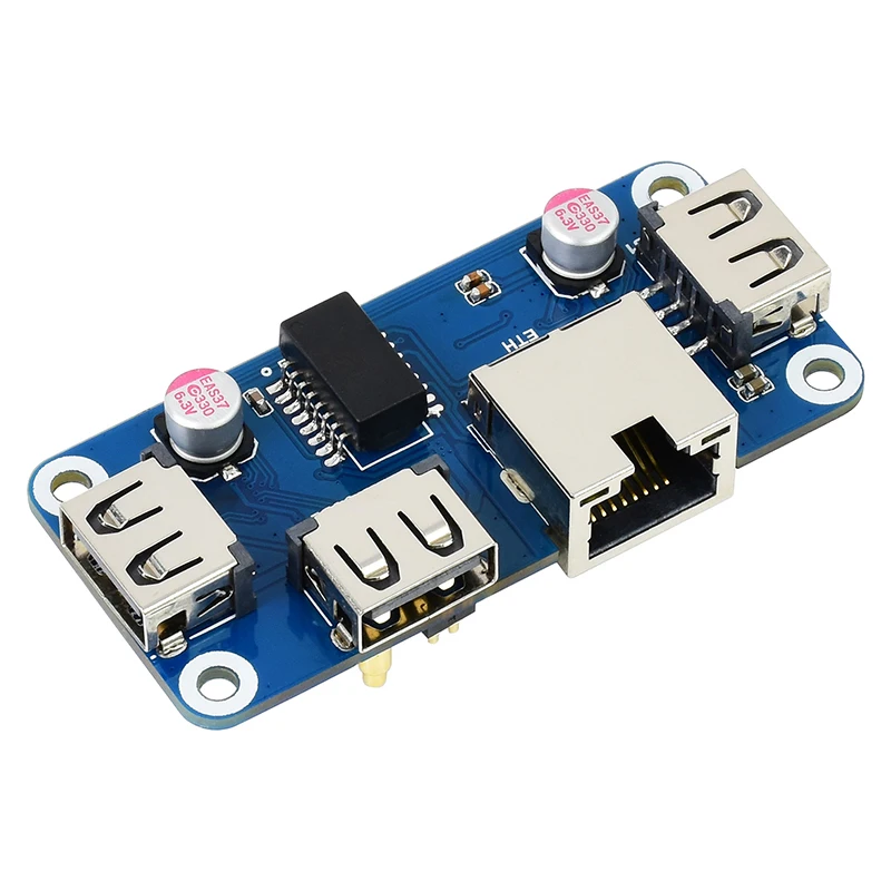 Raspberry Pi Zero 2 W Ethernet / USB HUB HAT (B) for Raspberry Pi Series 1 x RJ45 3 x USB 2.0 Interface for Raspberry Pi Zero