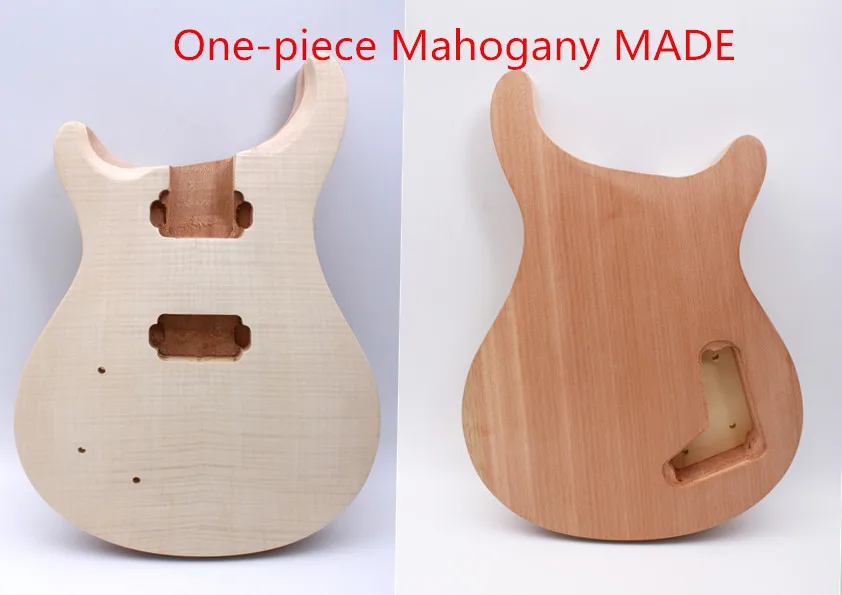 

one unfinished guitar body mahogany made and maple top ONE PCS WOOD MADE