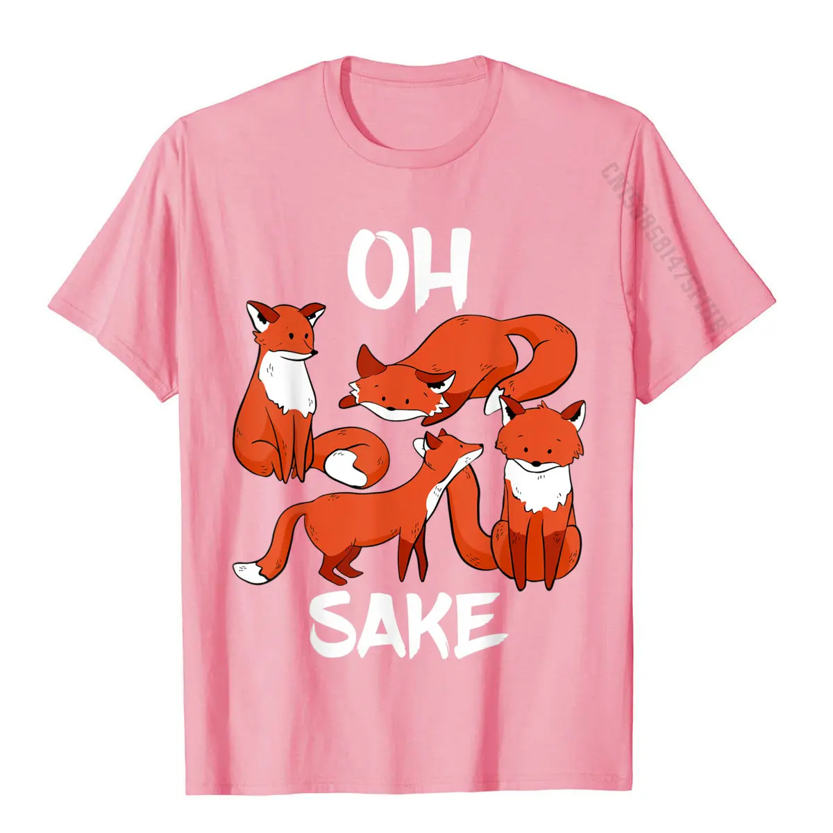 Oh Four Fox Sake Funny Adult Humor T-Shirt Custom Hip Hop Tops T Shirt On Sale Cotton Men's Tshirts