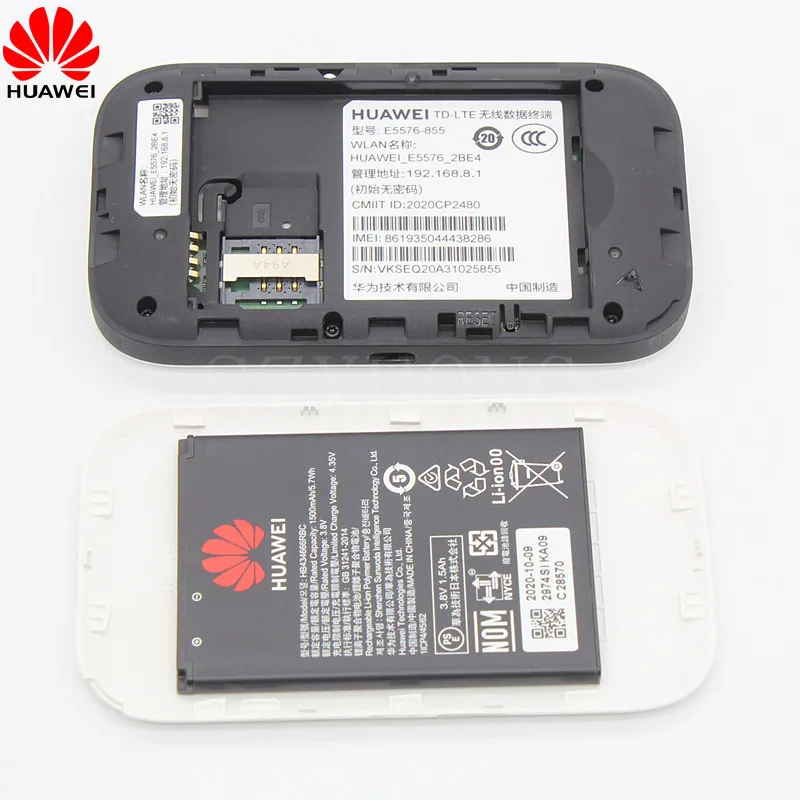 HUAWEI Unlocked E5576 E5576-855 Mobile Wireless Router150Mbps With SIM Card Slot Hotspot Pocket WiFi